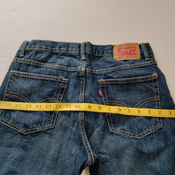 🎁 Mens Levis 502 Regular Taper Jeans Denim Distressed ripped Jeans size 29 X 29 - Picture 11 of 15